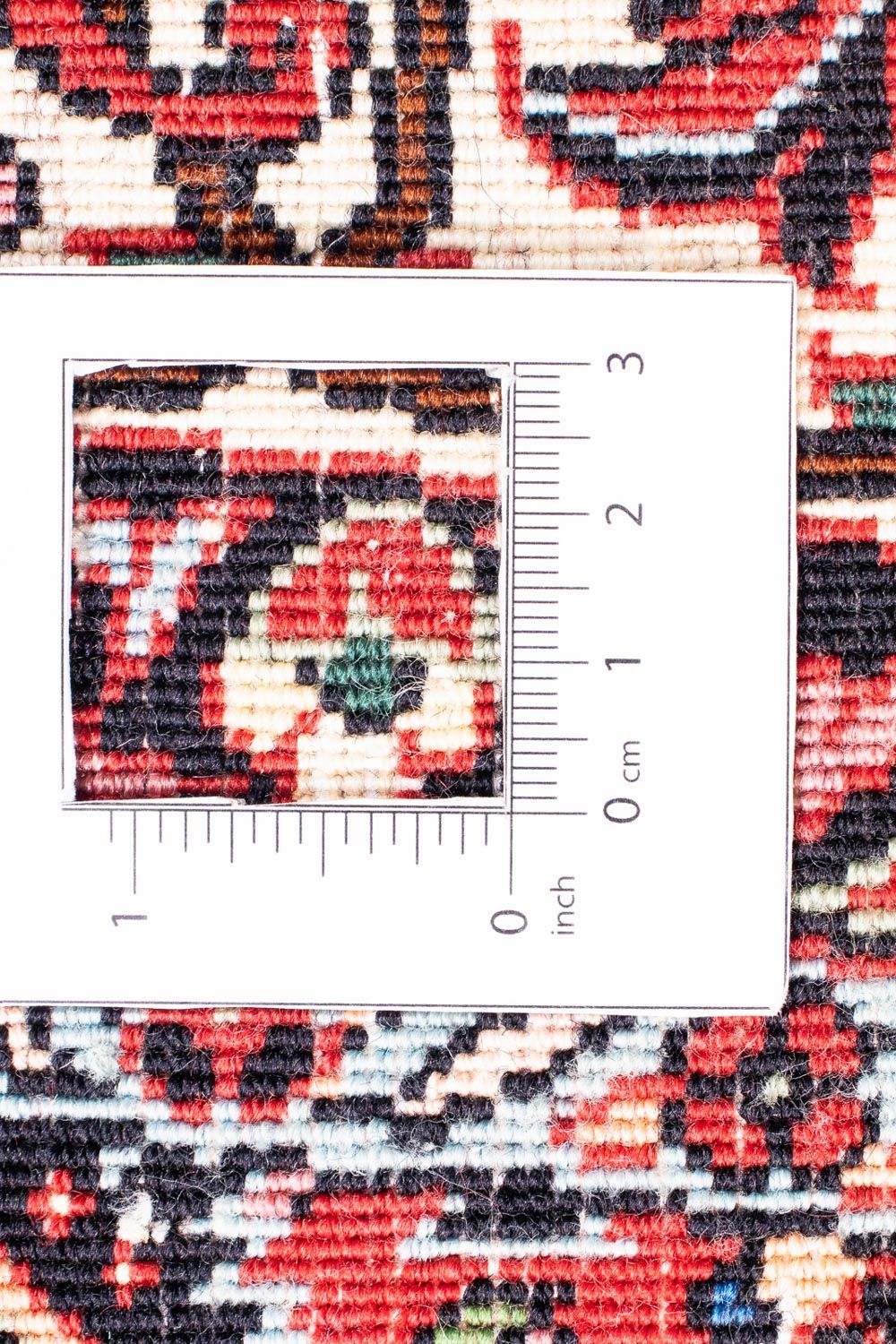 Persisk tæppe - Bijar rundt  - 150 x 150 cm - mørkerød