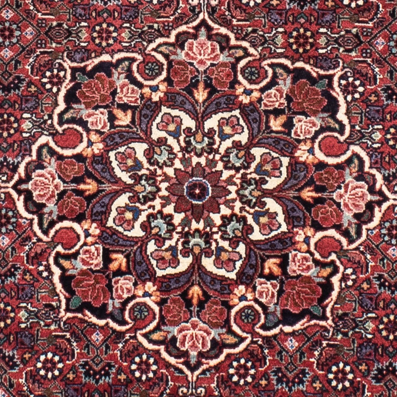 Persisk tæppe - Bijar rundt  - 100 x 100 cm - mørkerød