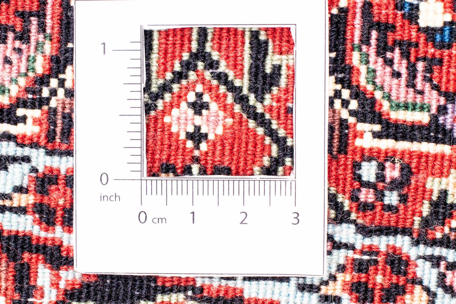 Persisk tæppe - Bijar rundt  - 150 x 150 cm - mørkerød