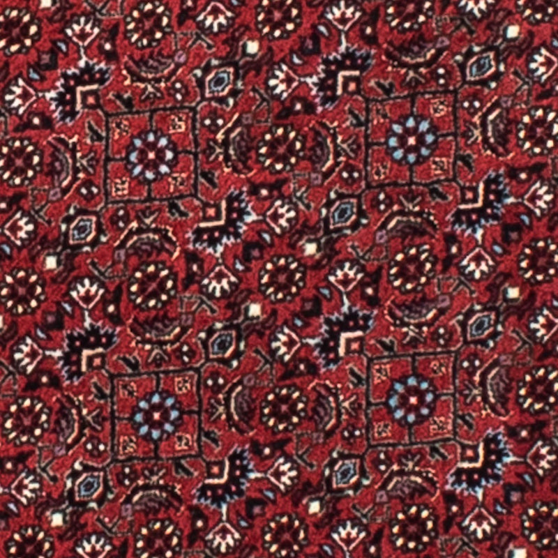 Persisk tæppe - Bijar rundt  - 105 x 105 cm - mørkerød