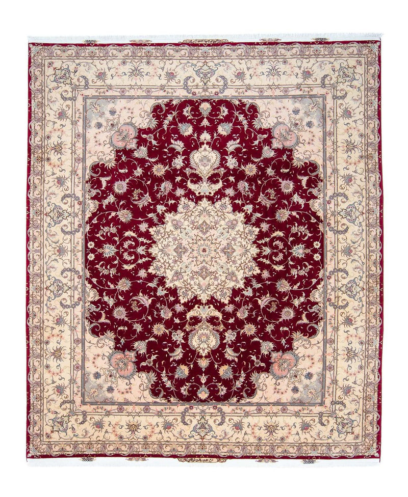 Persisk tæppe - Tabriz - Royal - 293 x 248 cm - mørkerød