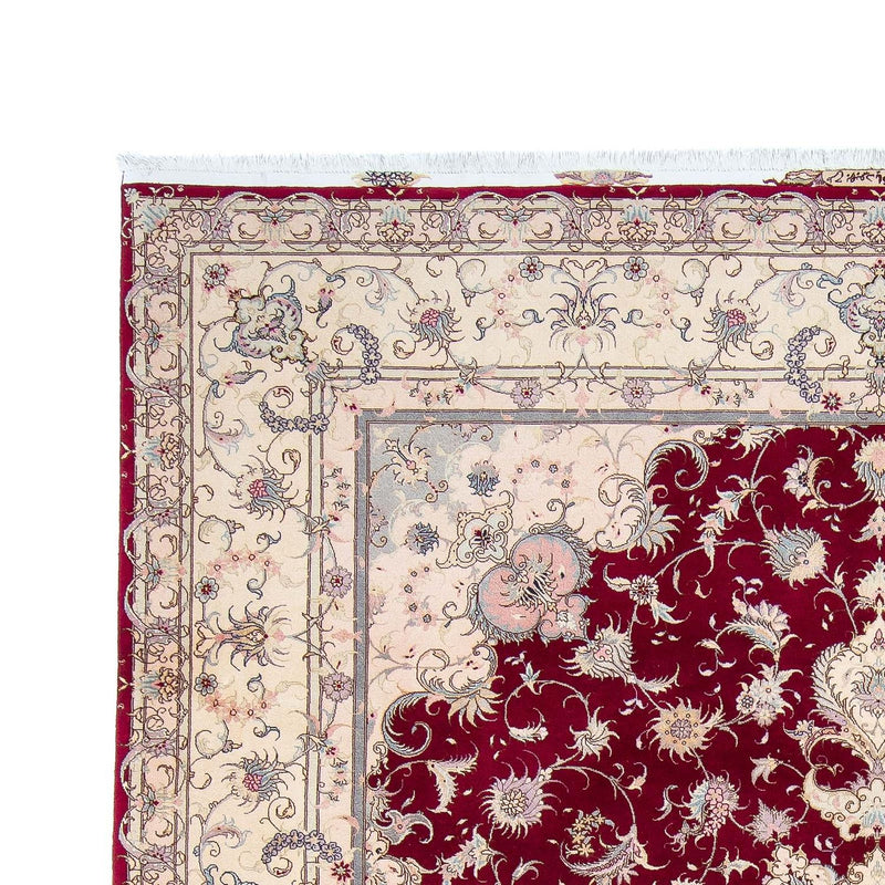 Persisk tæppe - Tabriz - Royal - 293 x 248 cm - mørkerød