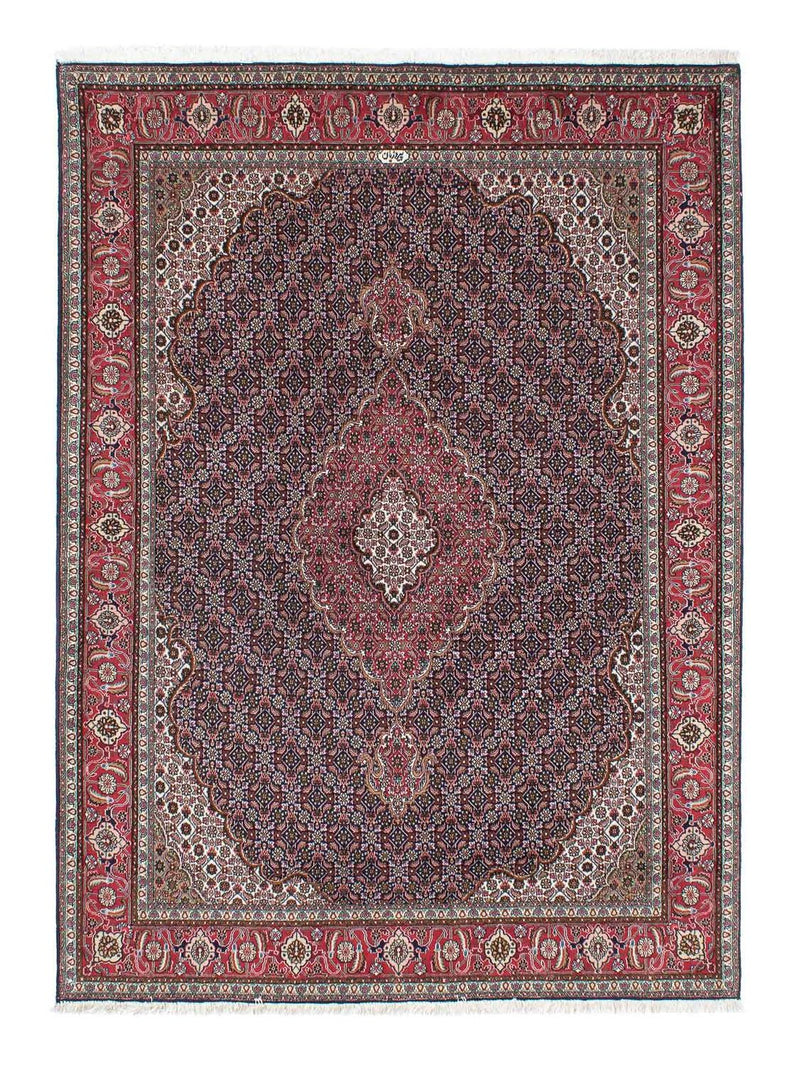 Persisk tæppe - Tabriz - 208 x 146 cm - mørkeblå