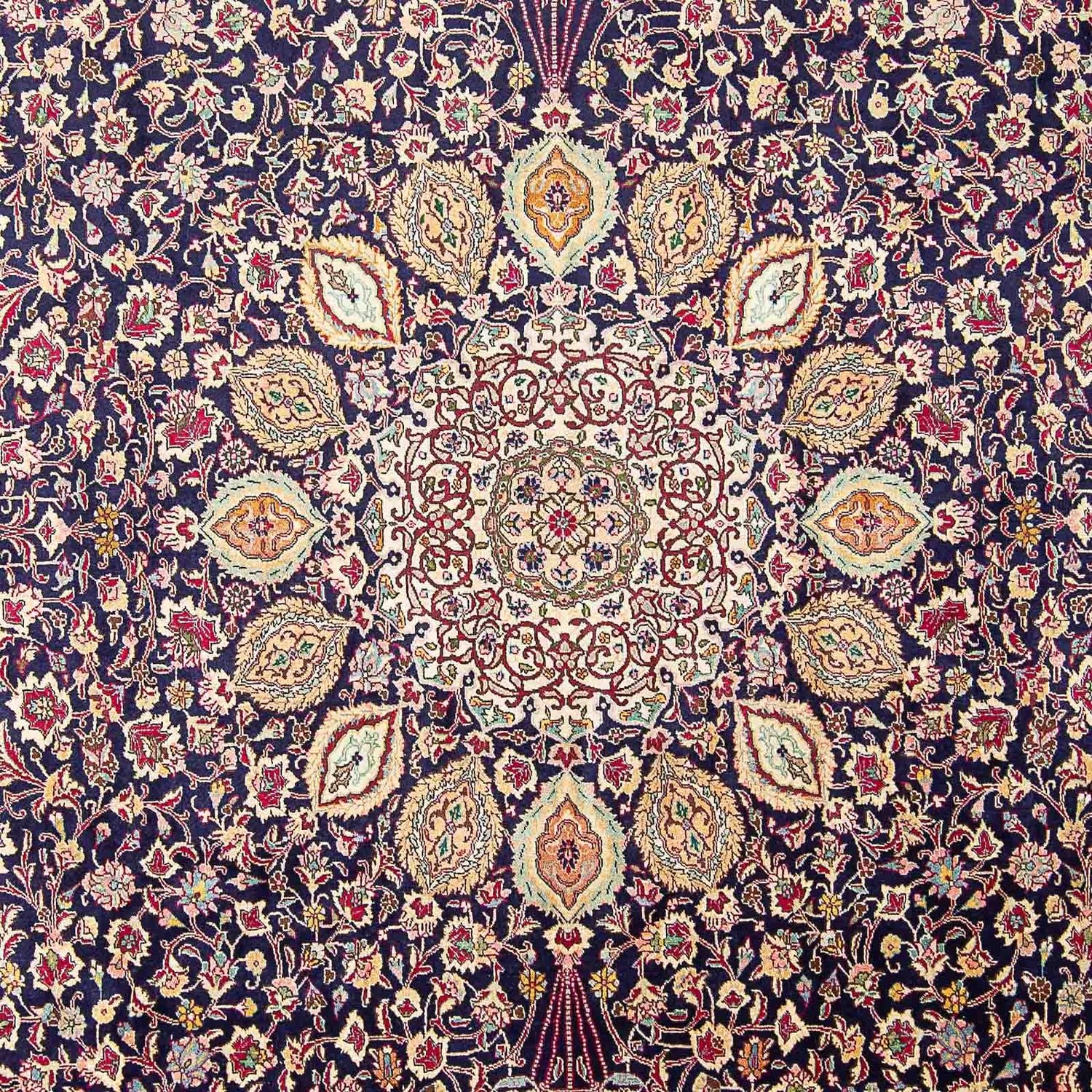 Persisk tæppe - Tabriz - Royal - 436 x 292 cm - mørkeblå