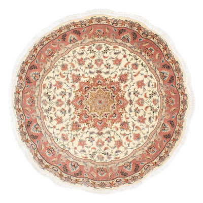 Persisk tæppe - Tabriz - Royal rundt  - 150 x 150 cm - beige