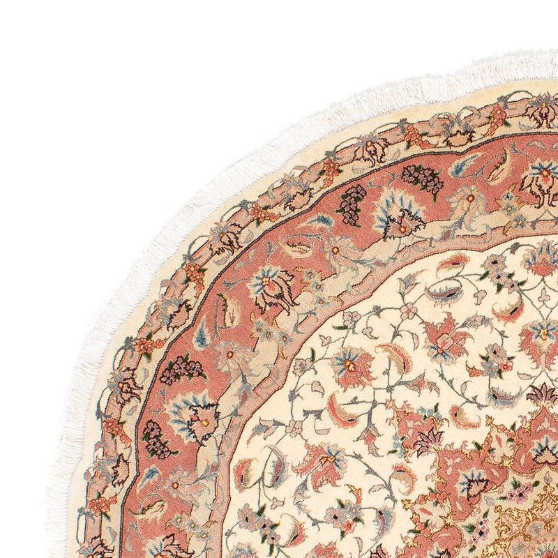 Persisk tæppe - Tabriz - Royal rundt  - 150 x 150 cm - beige