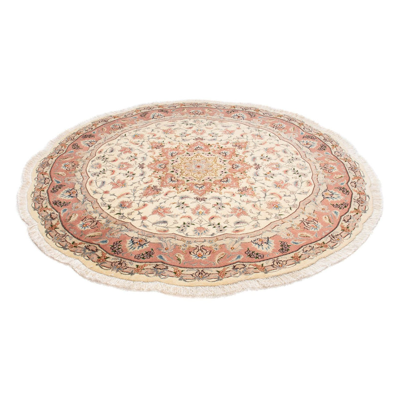 Persisk tæppe - Tabriz - Royal rundt  - 150 x 150 cm - beige
