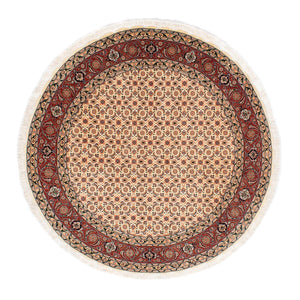Persisk tæppe - Tabriz - Royal rundt  - 150 x 150 cm - lys brun