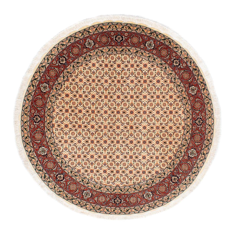 Persisk tæppe - Tabriz - Royal rundt  - 150 x 150 cm - lys brun