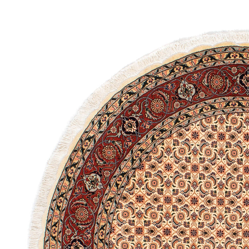 Persisk tæppe - Tabriz - Royal rundt  - 150 x 150 cm - lys brun