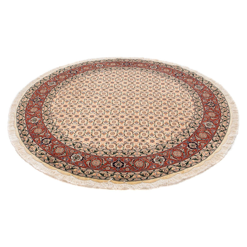 Persisk tæppe - Tabriz - Royal rundt  - 150 x 150 cm - lys brun