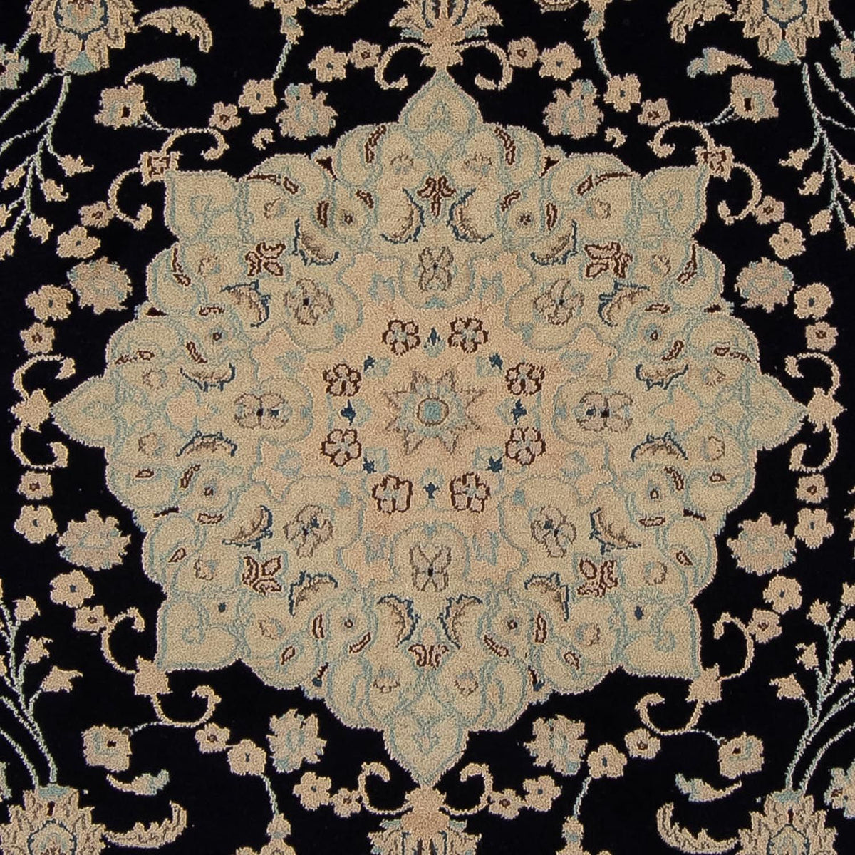 Persisk tæppe - Nain - 348 x 250 cm - mørkeblå