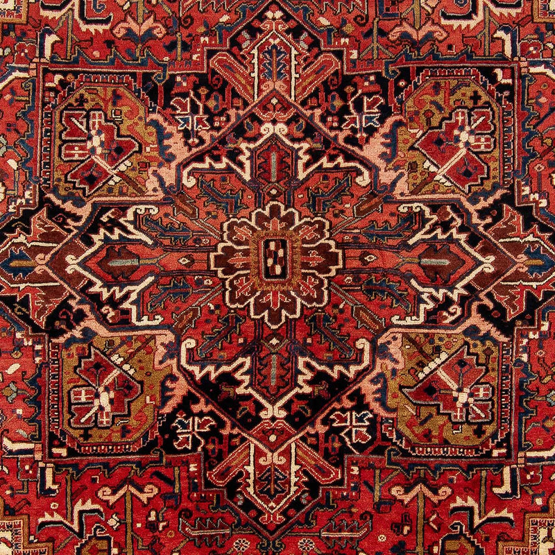 Persisk tæppe - Nomadisk - 368 x 286 cm - mørkerød