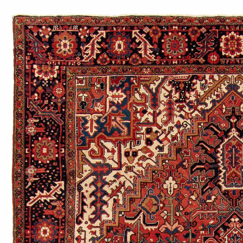 Persisk tæppe - Nomadisk - 368 x 286 cm - mørkerød