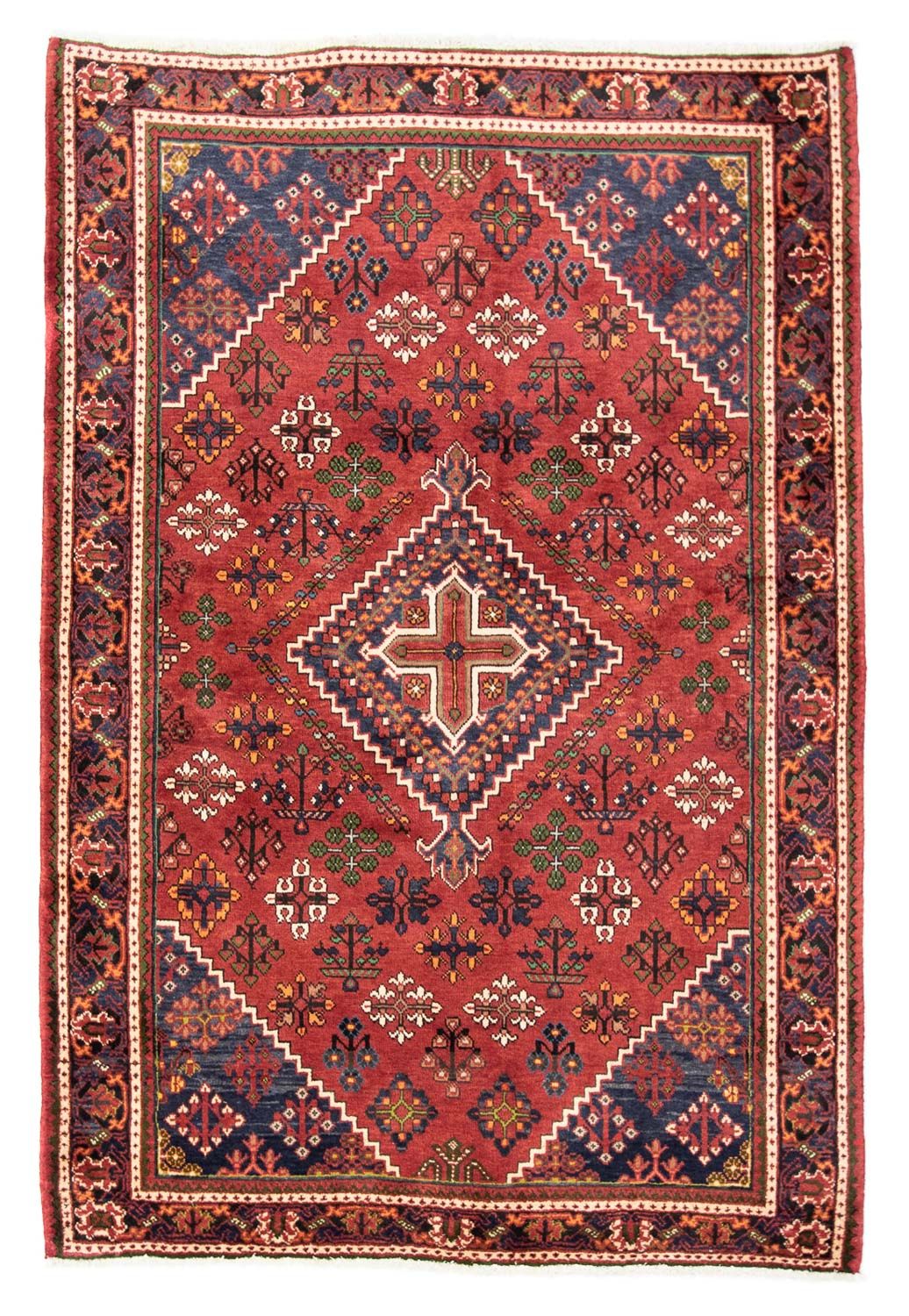Persisk tæppe - Nomadisk - 205 x 138 cm - mørkerød