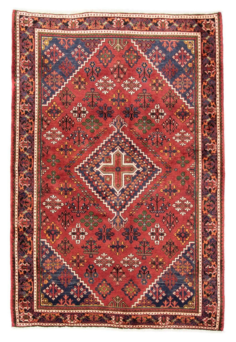 Persisk tæppe - Nomadisk - 205 x 138 cm - mørkerød