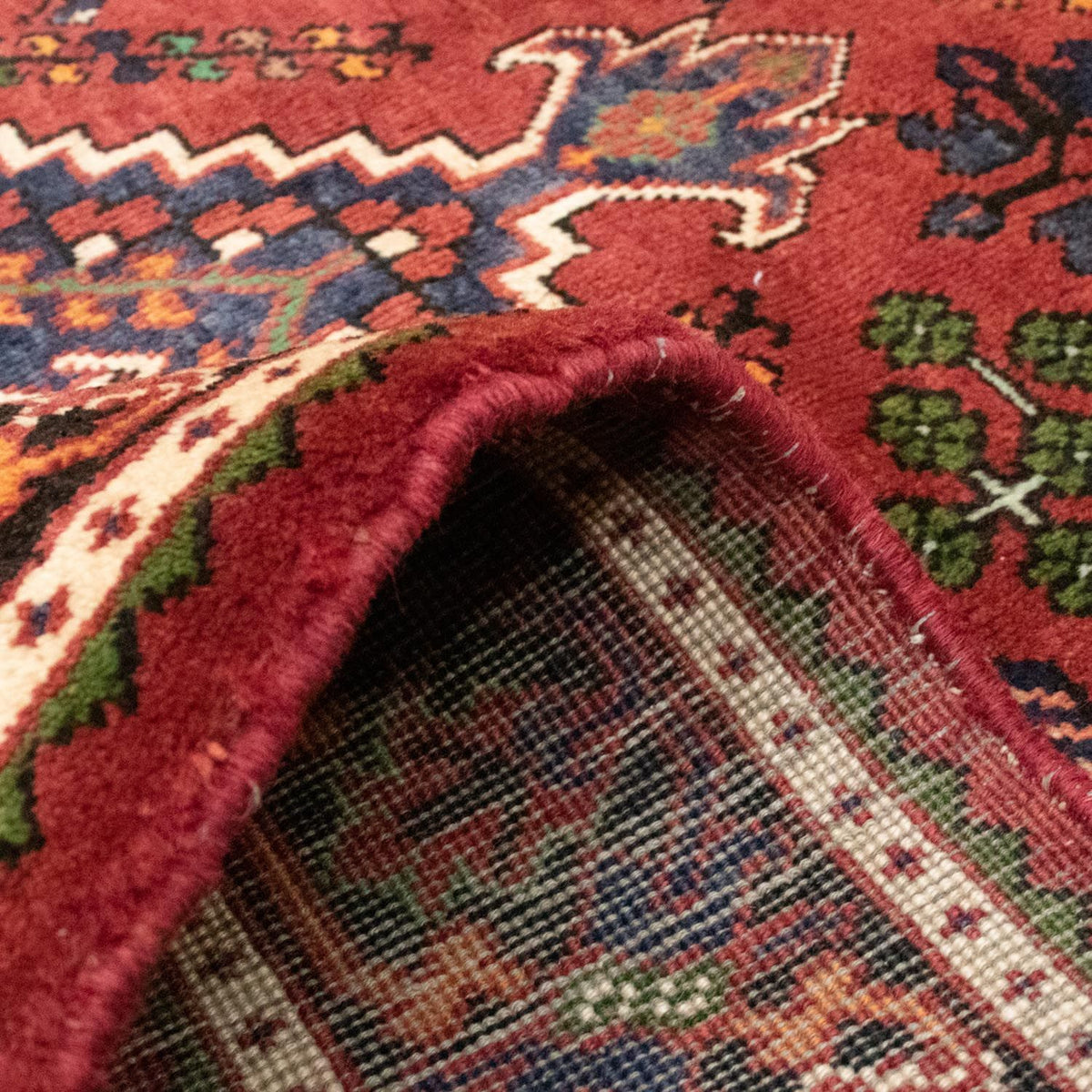 Persisk tæppe - Nomadisk - 205 x 138 cm - mørkerød