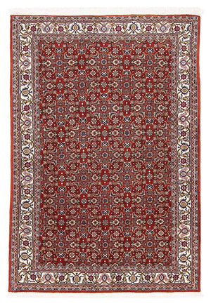 Persisk tæppe - Bijar - 160 x 108 cm - mørkerød