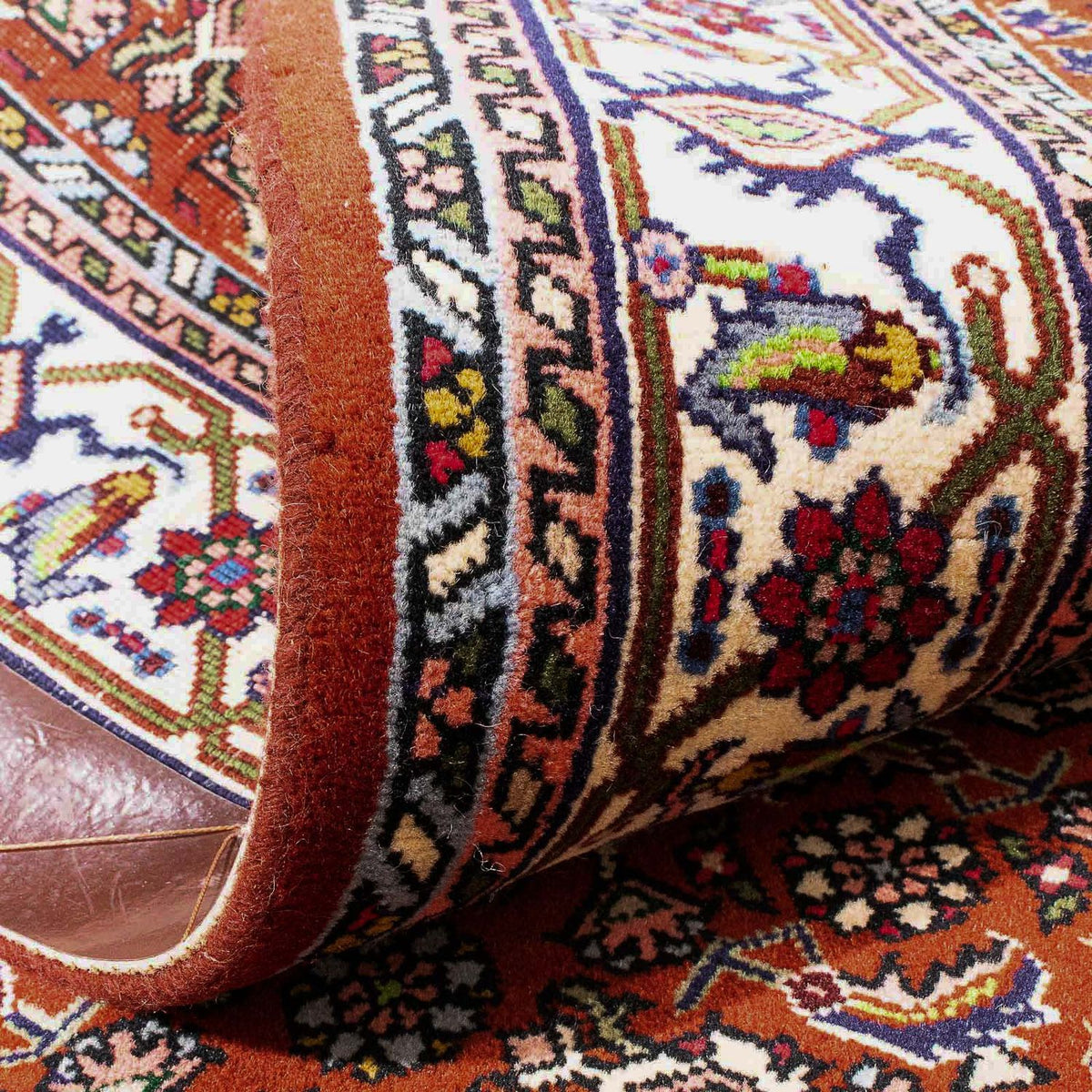 Persisk tæppe - Bijar - 160 x 108 cm - mørkerød