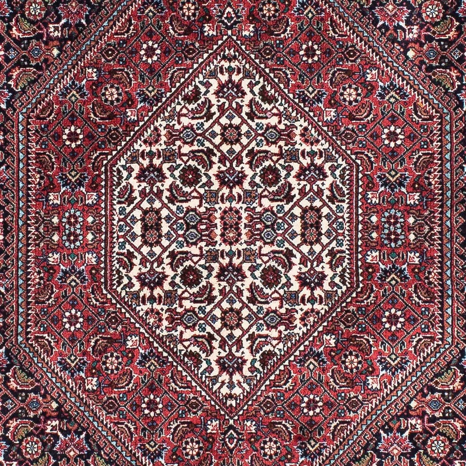Løber Persisk tæppe - Bijar - 200 x 97 cm - lysrød