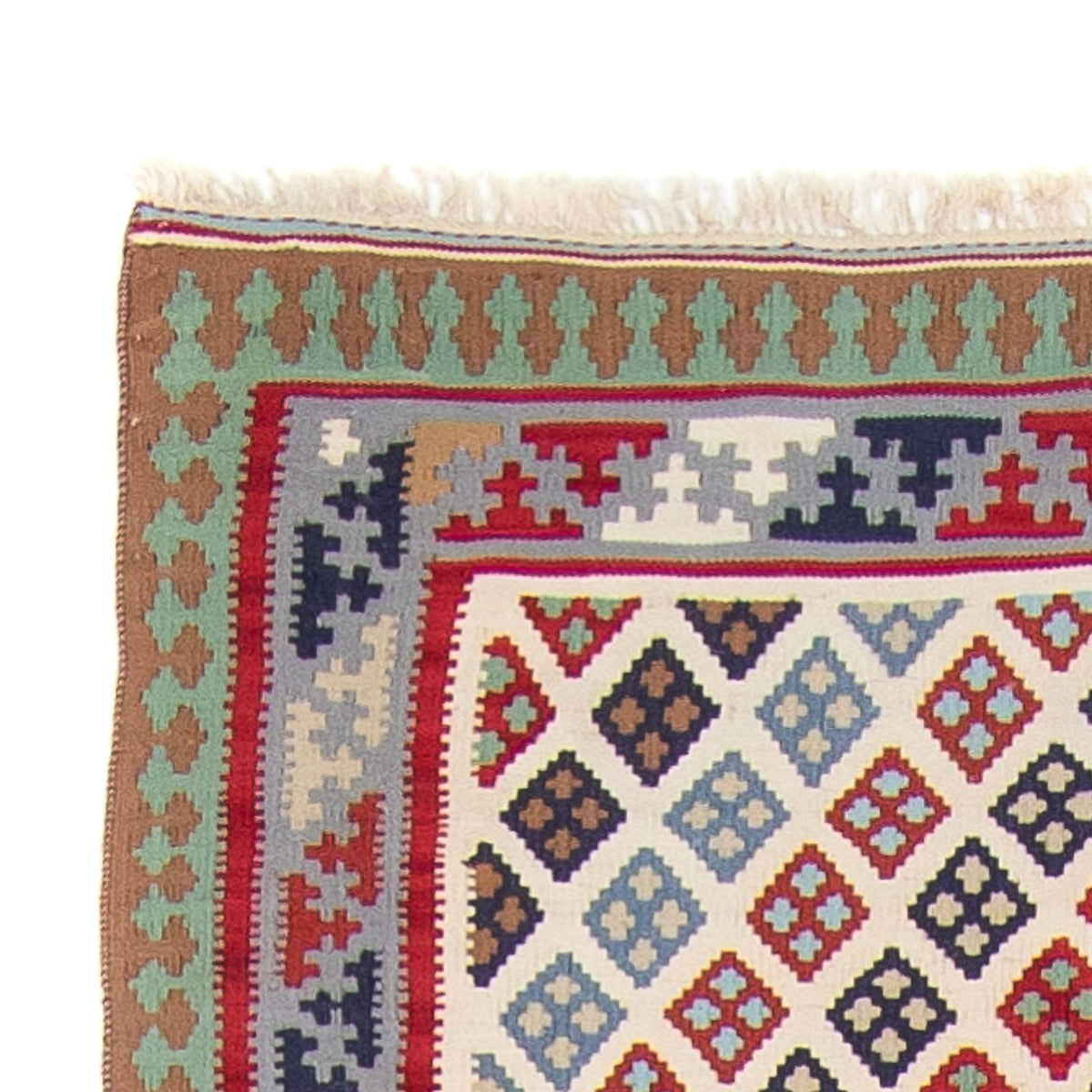 Løber Kelim-tæppe - orientalsk - 385 x 96 cm - flerfarvet