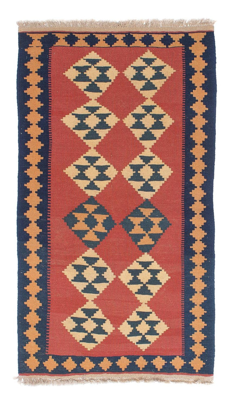 Kelim-tæppe - orientalsk - 152 x 87 cm - mørkerød