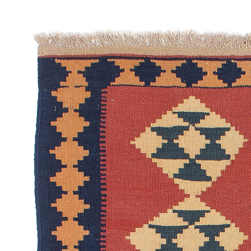 Kelim-tæppe - orientalsk - 152 x 87 cm - mørkerød