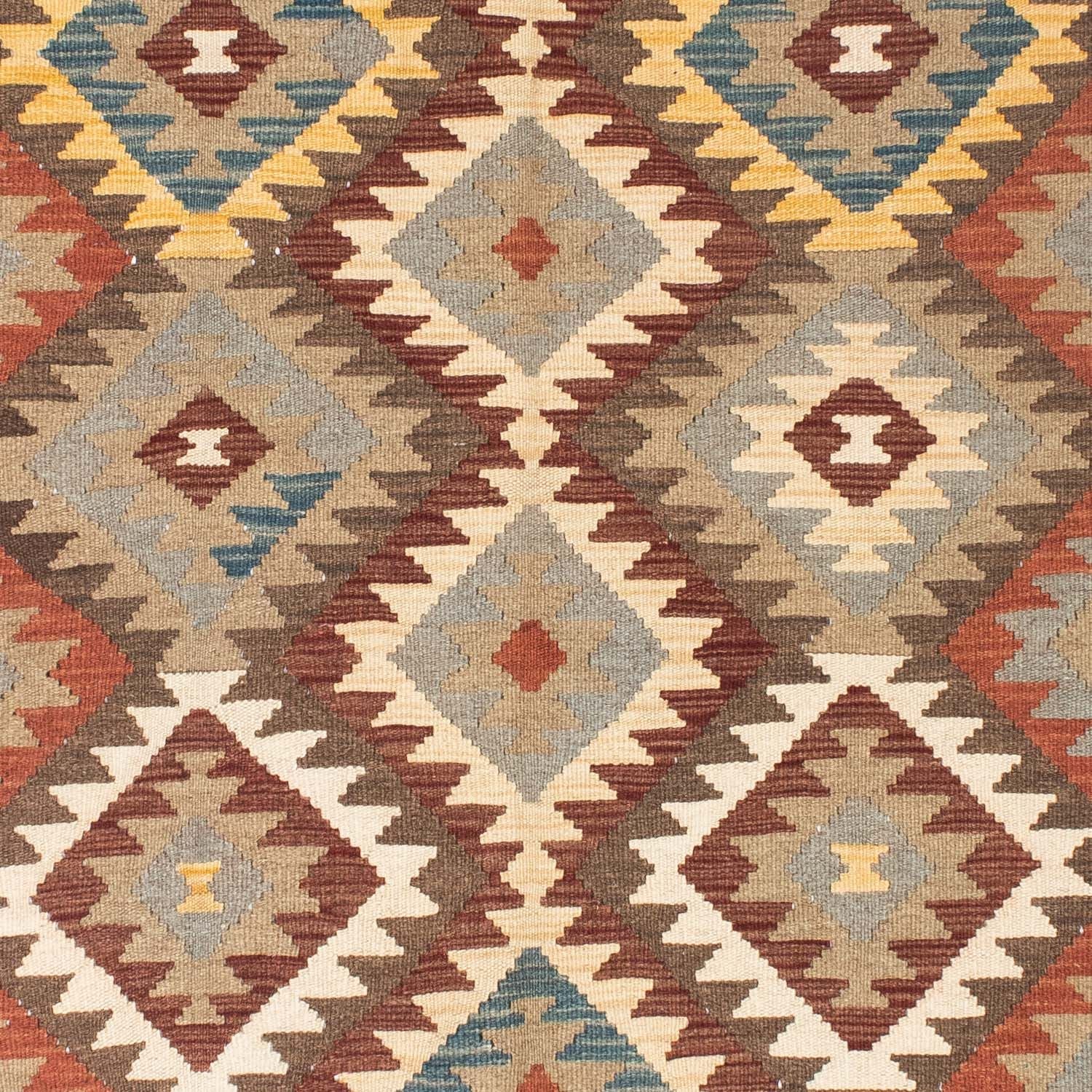 Kelim-tæppe - orientalsk - 210 x 150 cm - lys brun
