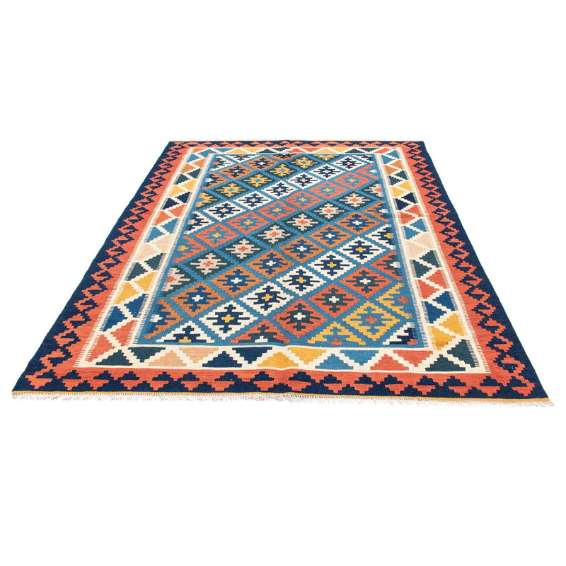Kelim-tæppe - orientalsk - 216 x 154 cm - flerfarvet