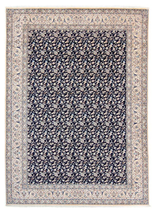 Persisk tæppe - Nain - Premium - 351 x 253 cm - mørkeblå