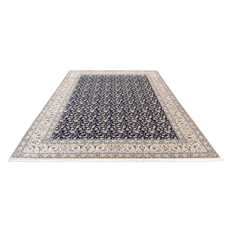 Persisk tæppe - Nain - Premium - 351 x 253 cm - mørkeblå