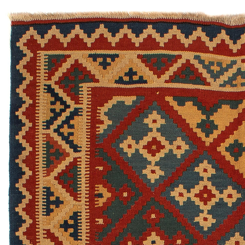 Kelim-tæppe - orientalsk - 196 x 155 cm - mørkerød
