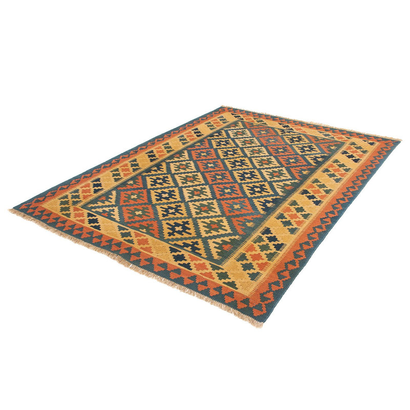 Kelim-tæppe - orientalsk - 203 x 158 cm - flerfarvet