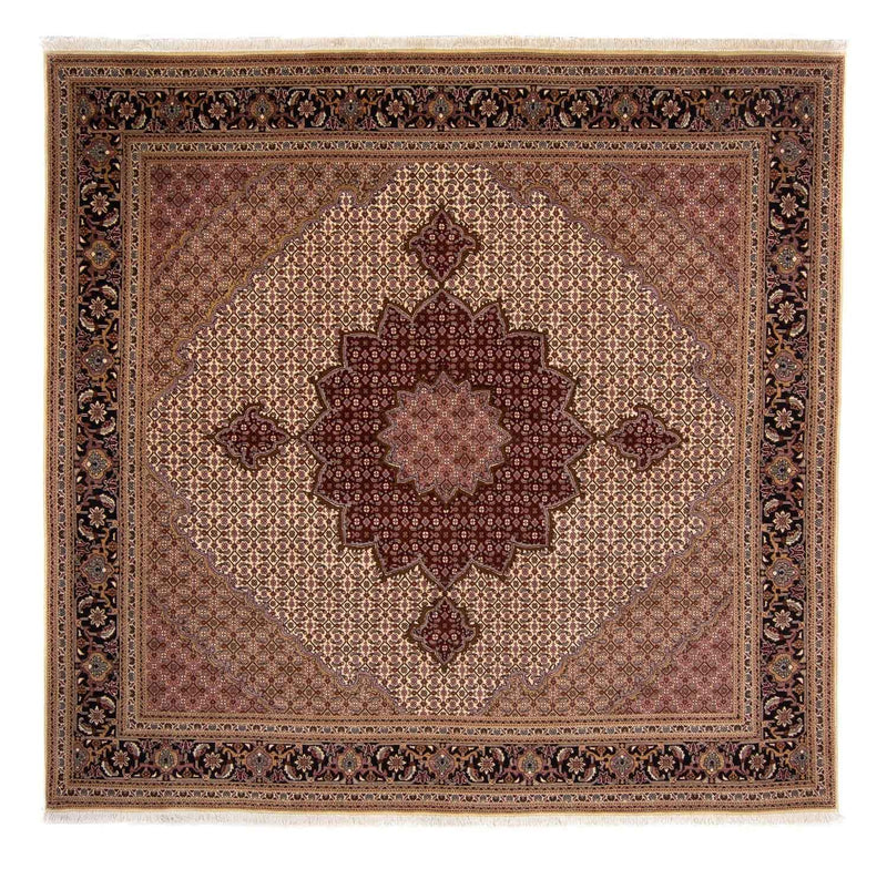 Persisk tæppe - Tabriz - Royal - 250 x 249 cm - brun