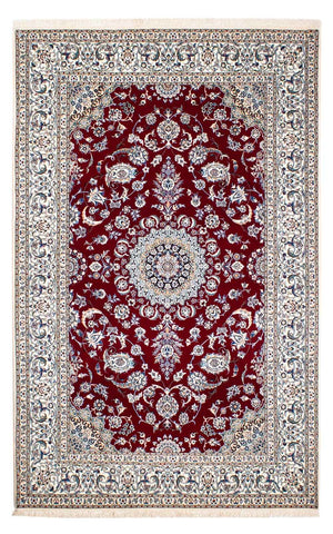 Persisk tæppe - Nain - Premium - 238 x 151 cm - mørkerød