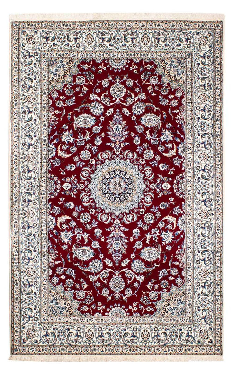 Persisk tæppe - Nain - Premium - 238 x 151 cm - mørkerød