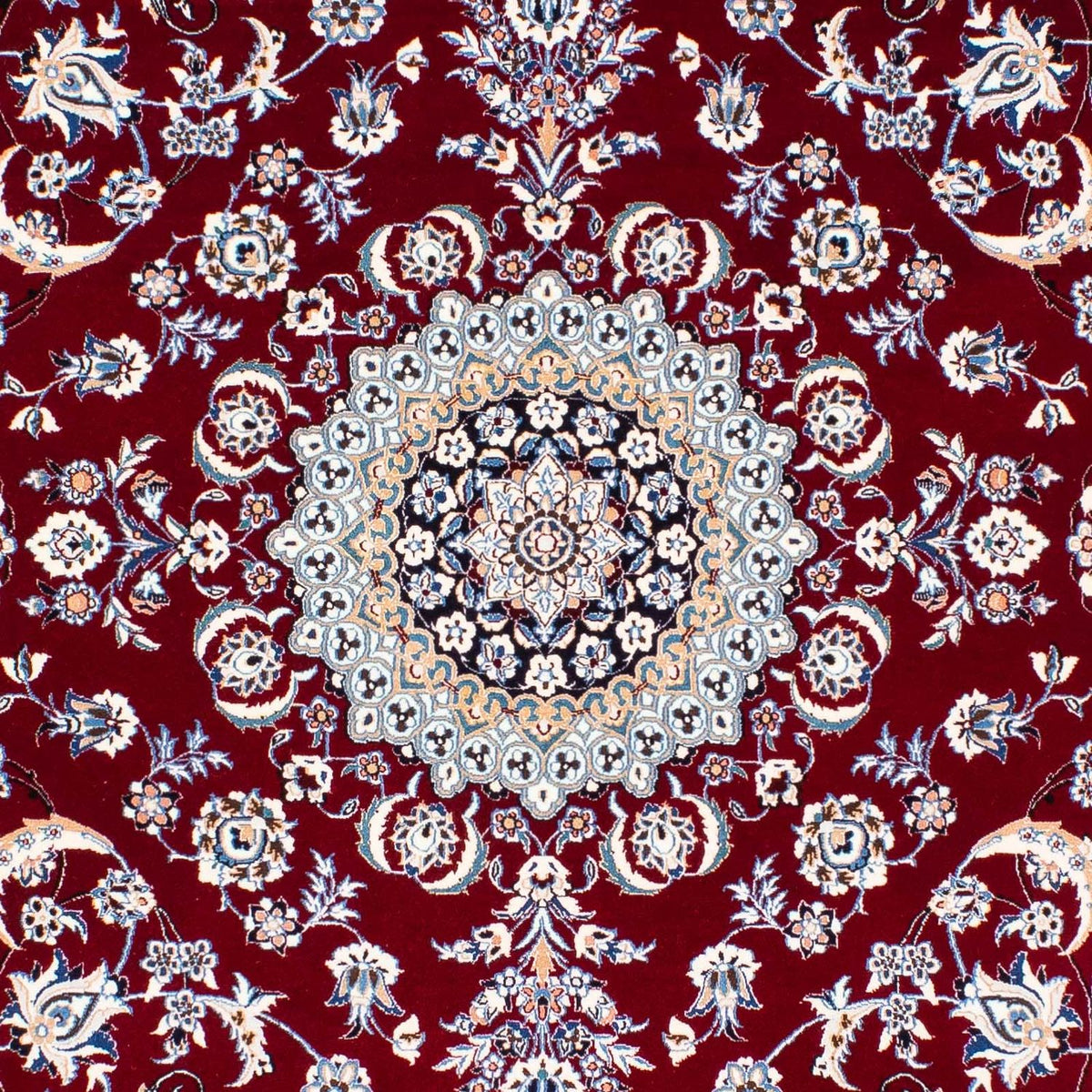 Persisk tæppe - Nain - Premium - 238 x 151 cm - mørkerød