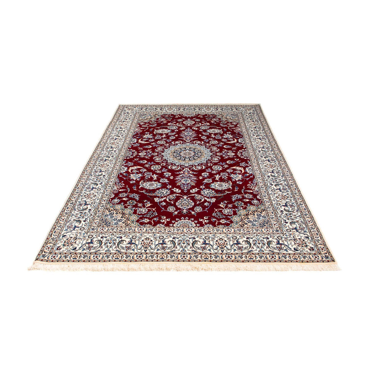 Persisk tæppe - Nain - Premium - 238 x 151 cm - mørkerød