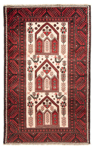 Baluch-tæppe - 199 x 115 cm - rød