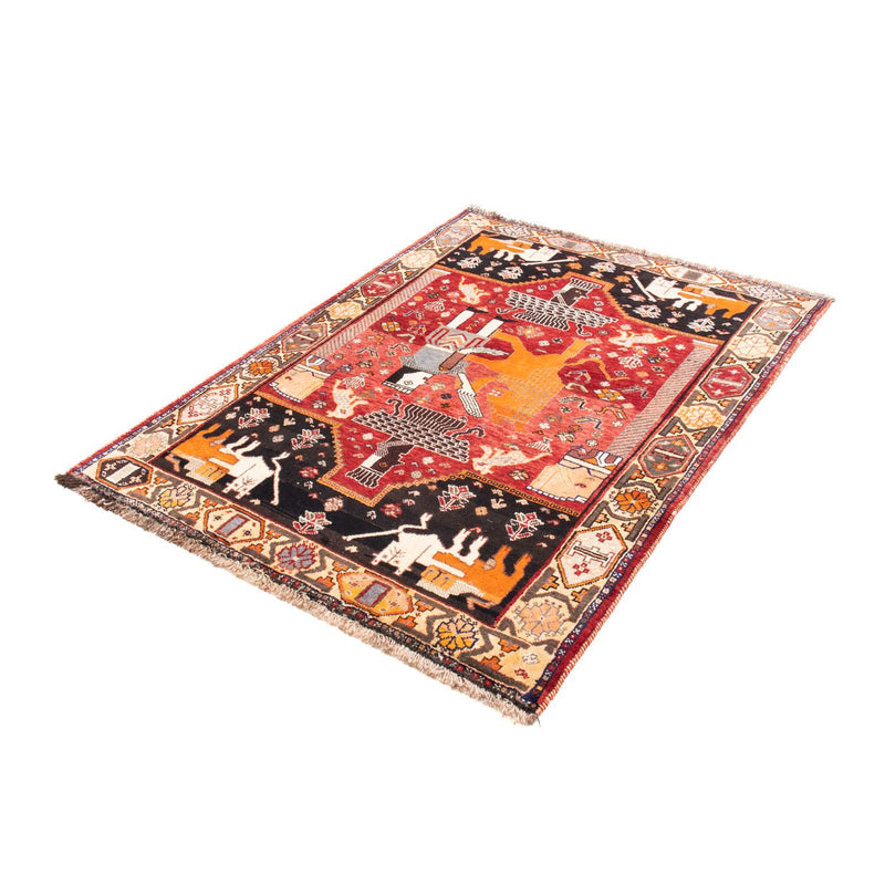 Persisk tæppe - Nomadisk - 155 x 111 cm - mørkerød