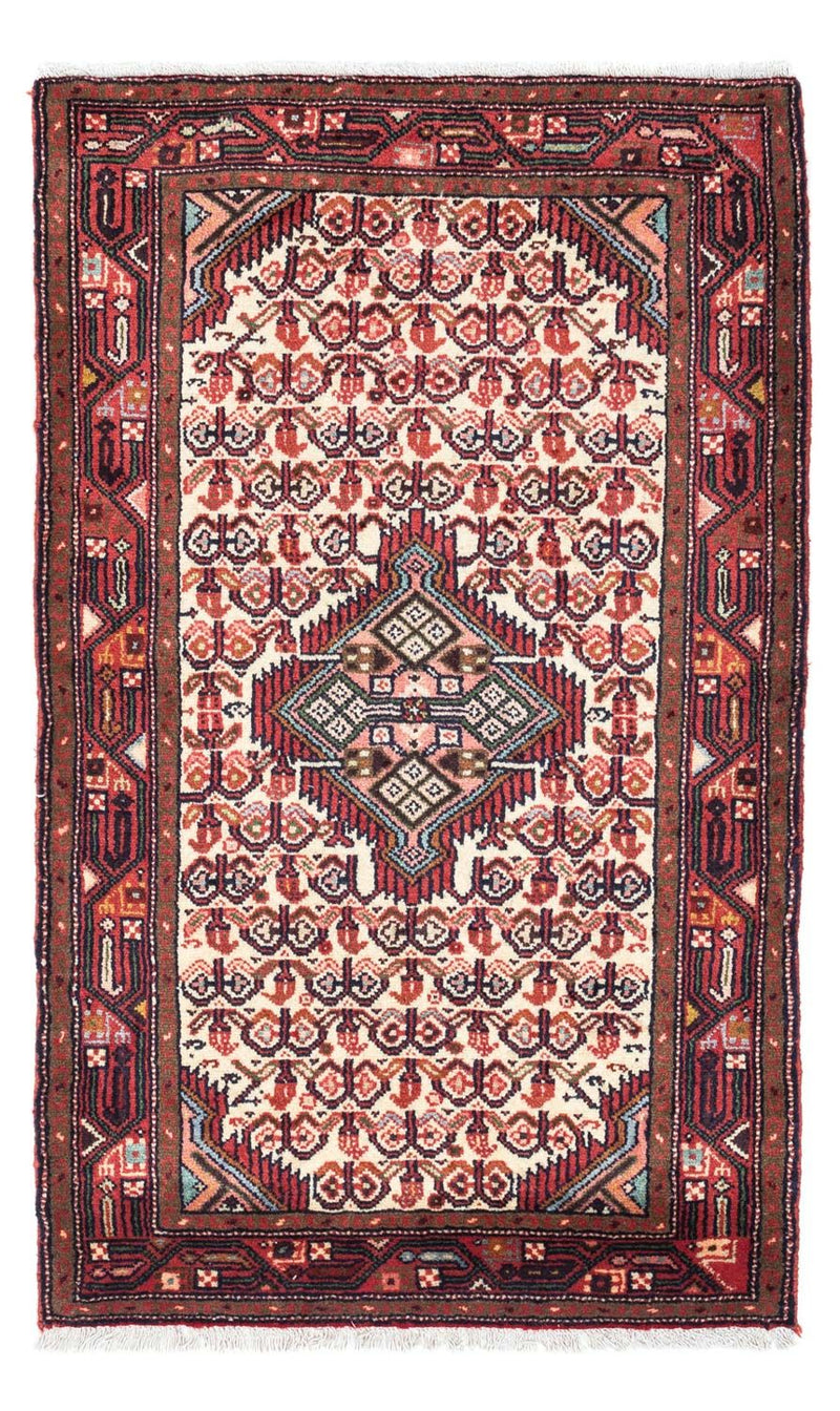 Persisk tæppe - Nomadisk - 136 x 82 cm - mørkerød