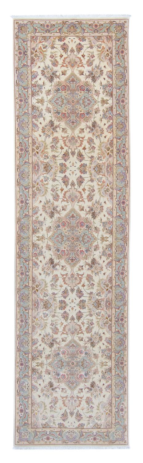 Løber Persisk tæppe - Tabriz - Royal - 358 x 91 cm - beige