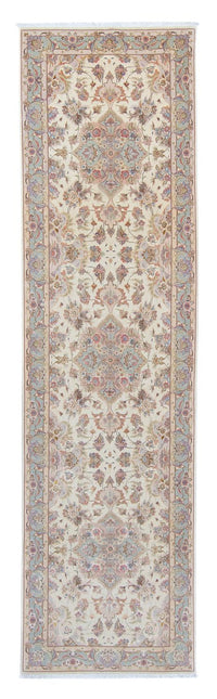 Løber Persisk tæppe - Tabriz - Royal - 358 x 91 cm - beige
