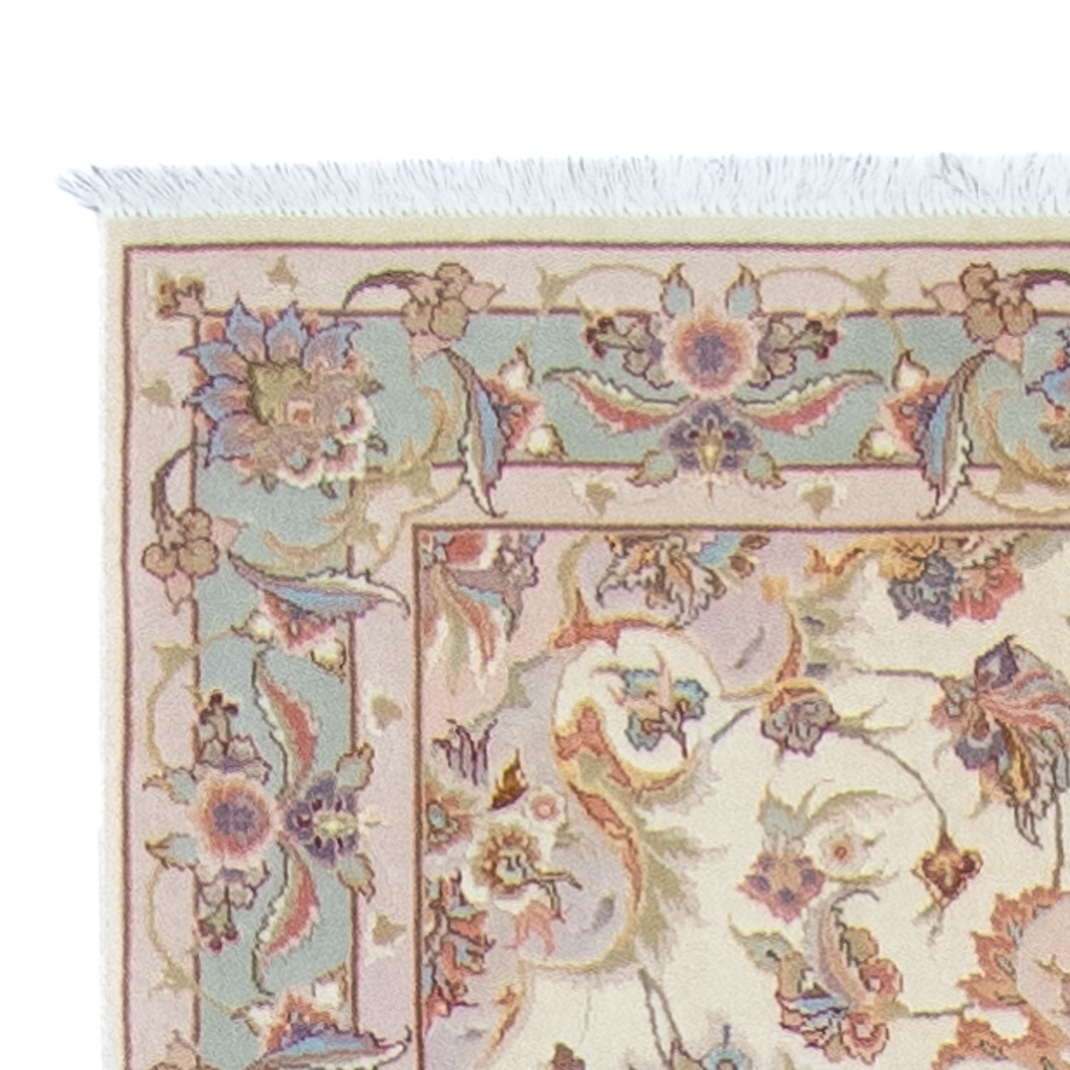 Løber Persisk tæppe - Tabriz - Royal - 358 x 91 cm - beige