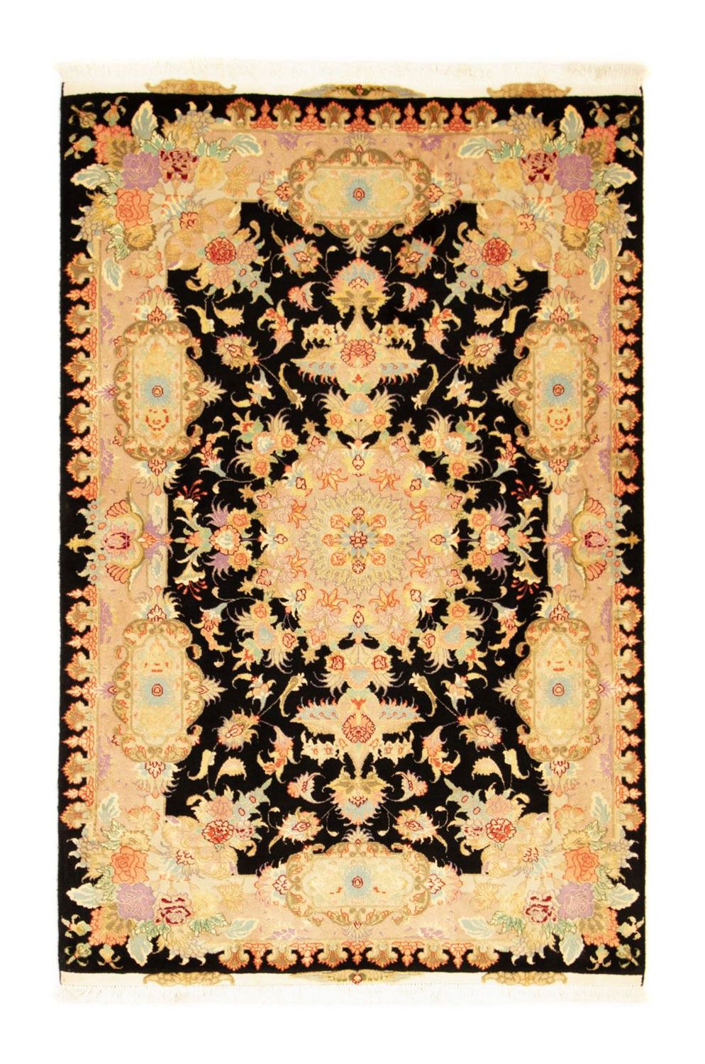 Persisk tæppe - Tabriz - Royal - 152 x 102 cm - sort