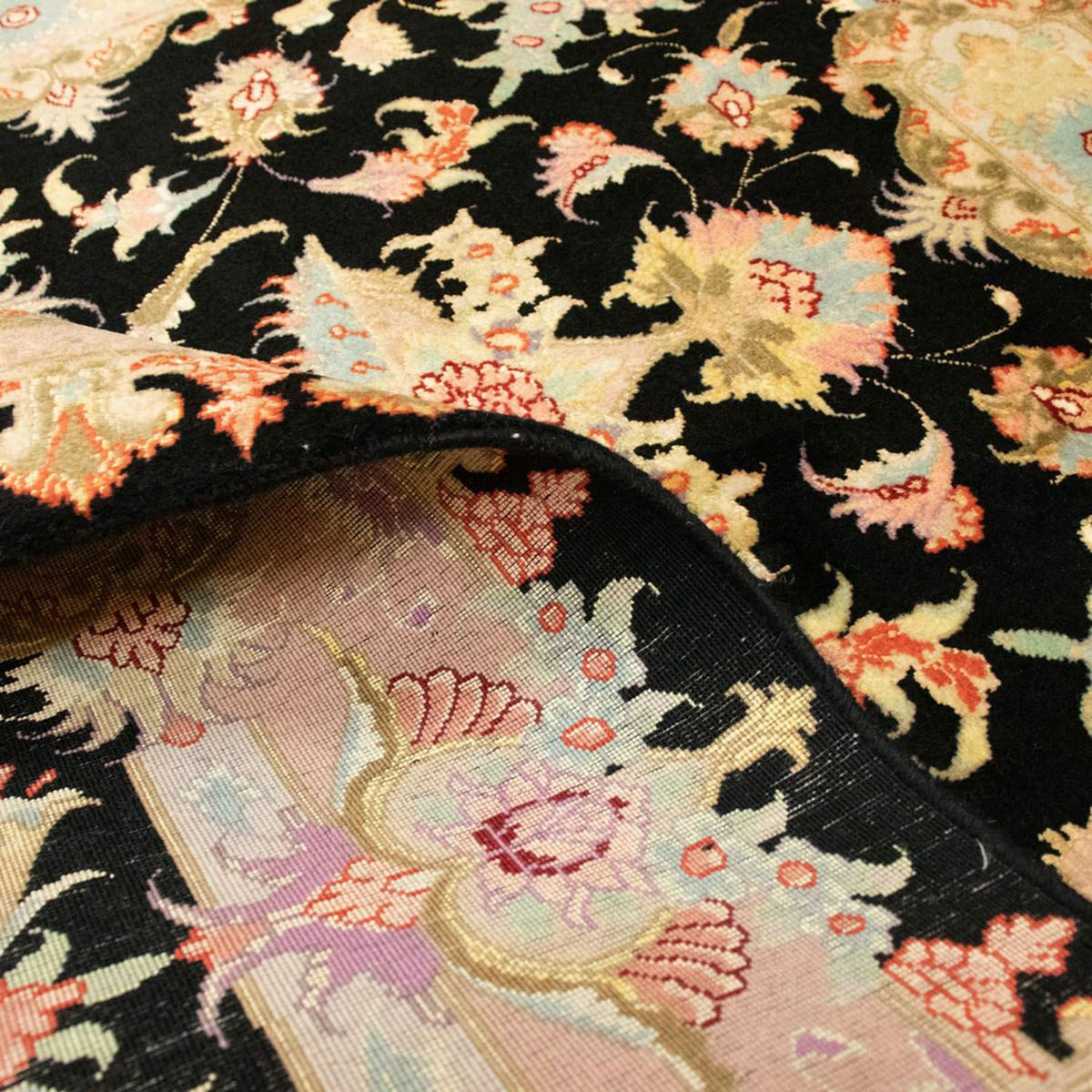 Persisk tæppe - Tabriz - Royal - 152 x 102 cm - sort