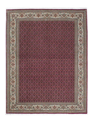 Persisk tæppe - Tabriz - 202 x 151 cm - mørkerød