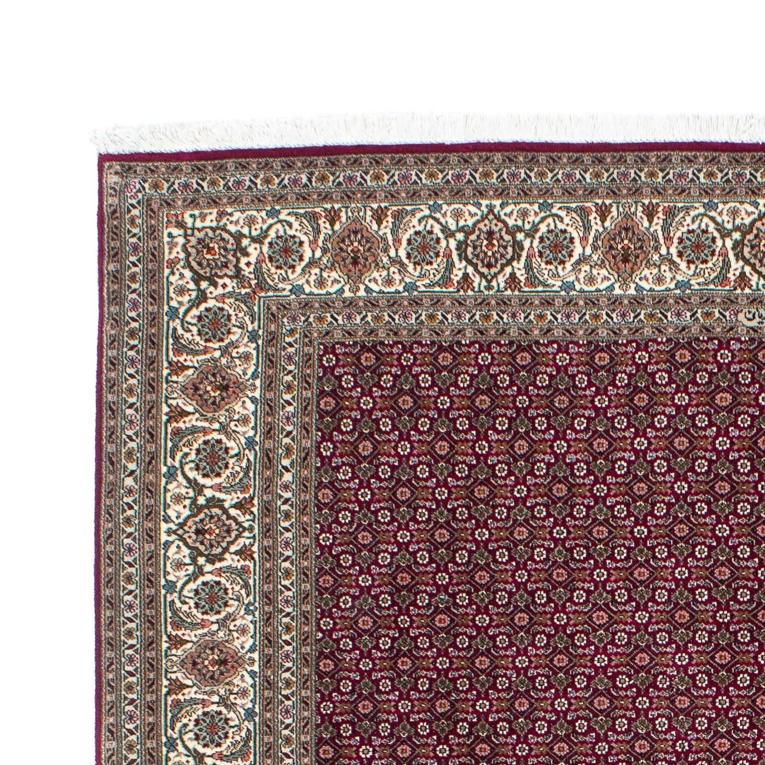 Persisk tæppe - Tabriz - 202 x 151 cm - mørkerød