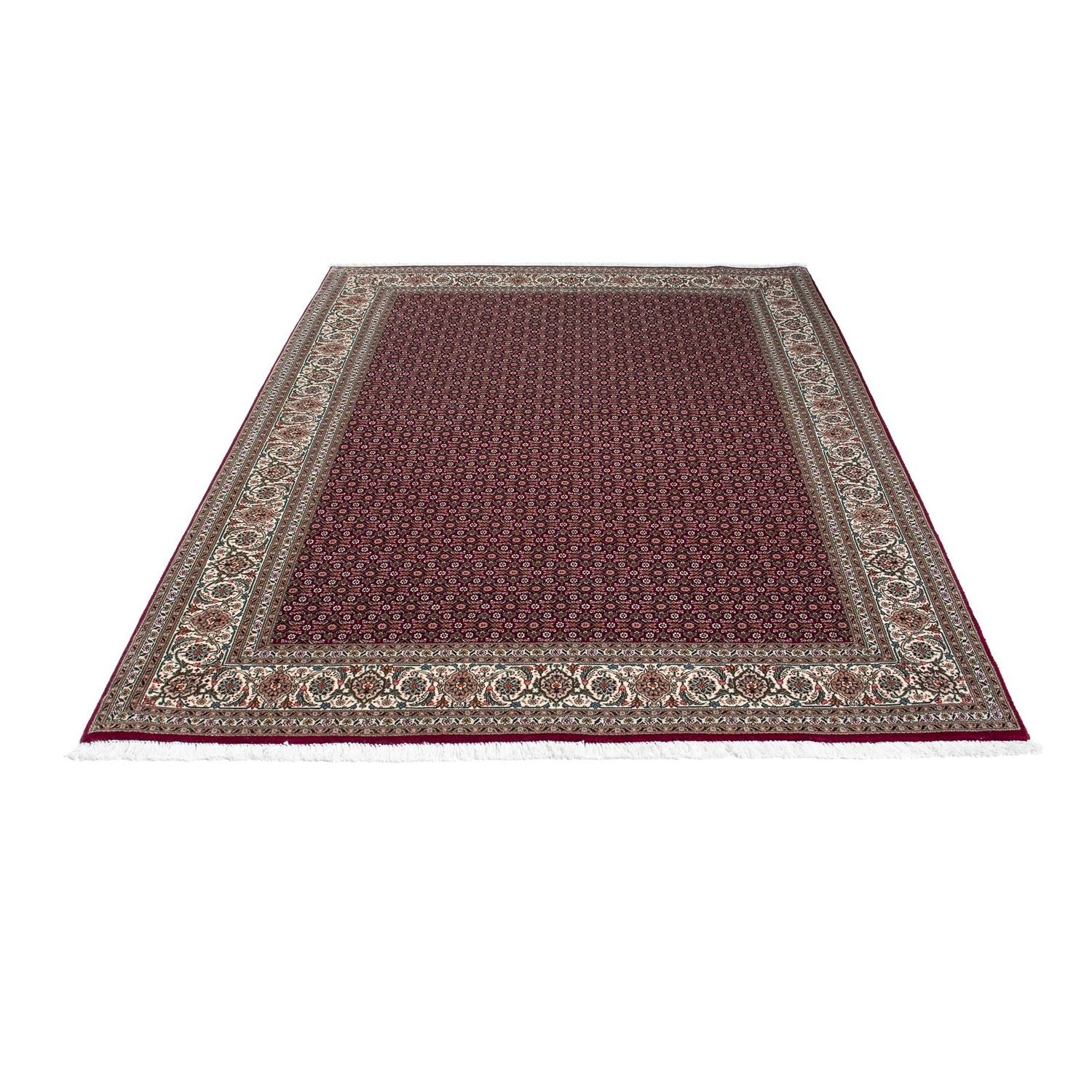 Persisk tæppe - Tabriz - 202 x 151 cm - mørkerød