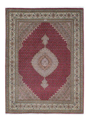 Persisk tæppe - Tabriz - 208 x 152 cm - mørkerød